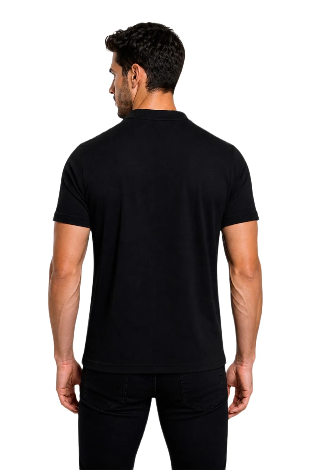 GLAMOR Signature Embroidered Tee Jet Black Side View