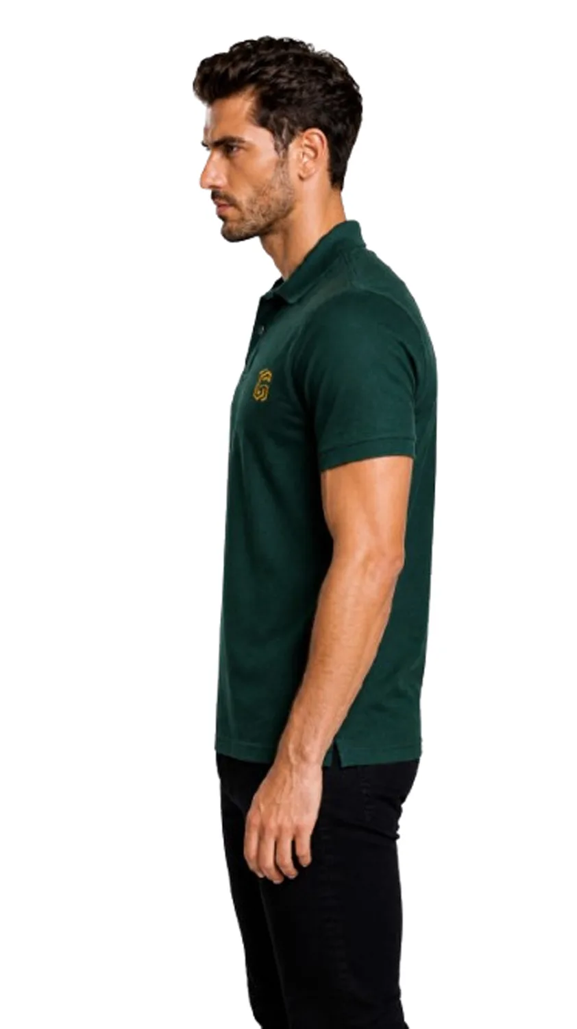 GLAMOR Essential Polo Forest Green Side View