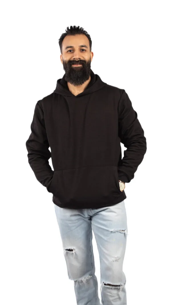 GLAMOR Signature Hoodie Jet Black Front View