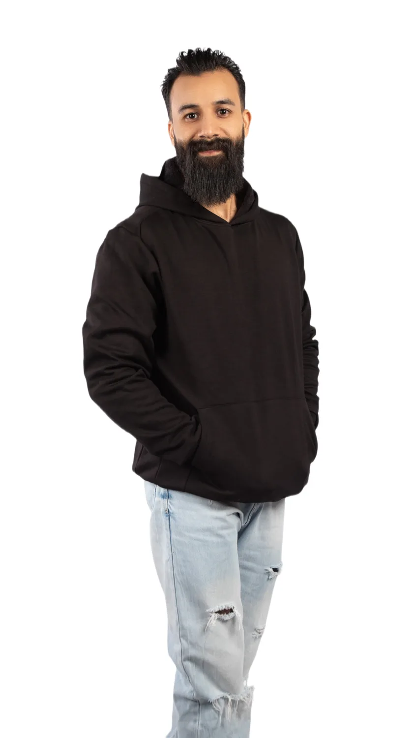 GLAMOR Signature Hoodie Jet Black Side View