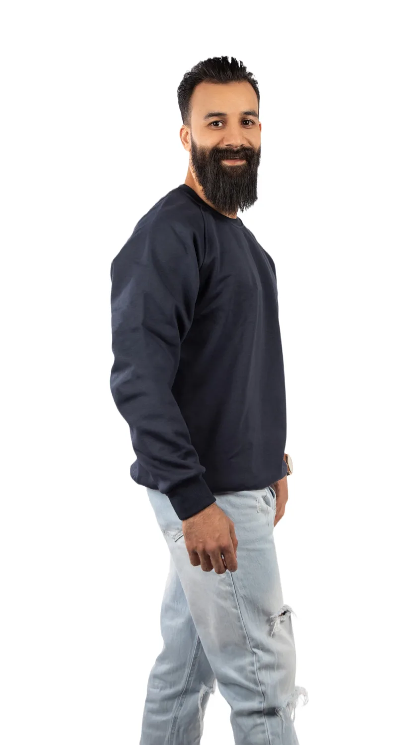 GLAMOR Signature Sweatshirt Navy Side View