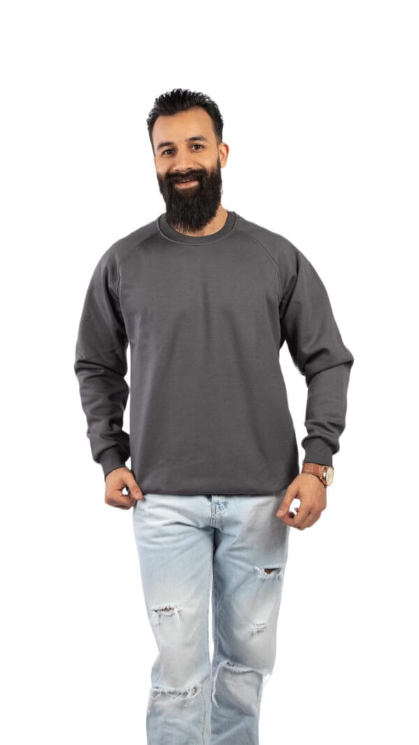 GLAMOR Signature Sweatshirt Carbon Grey Front View