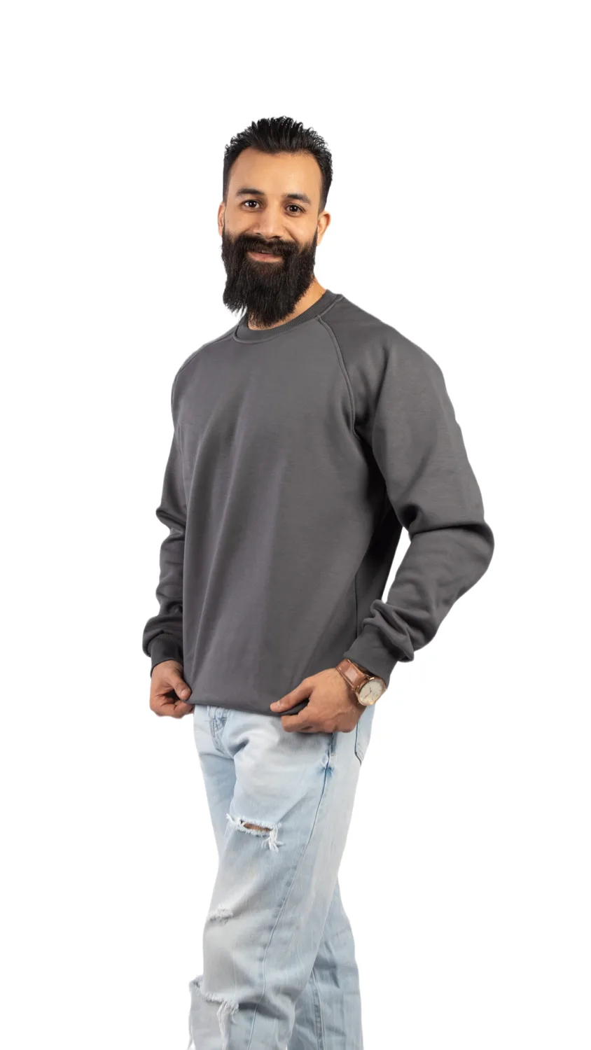 GLAMOR Signature Sweatshirt Carbon Grey Side View