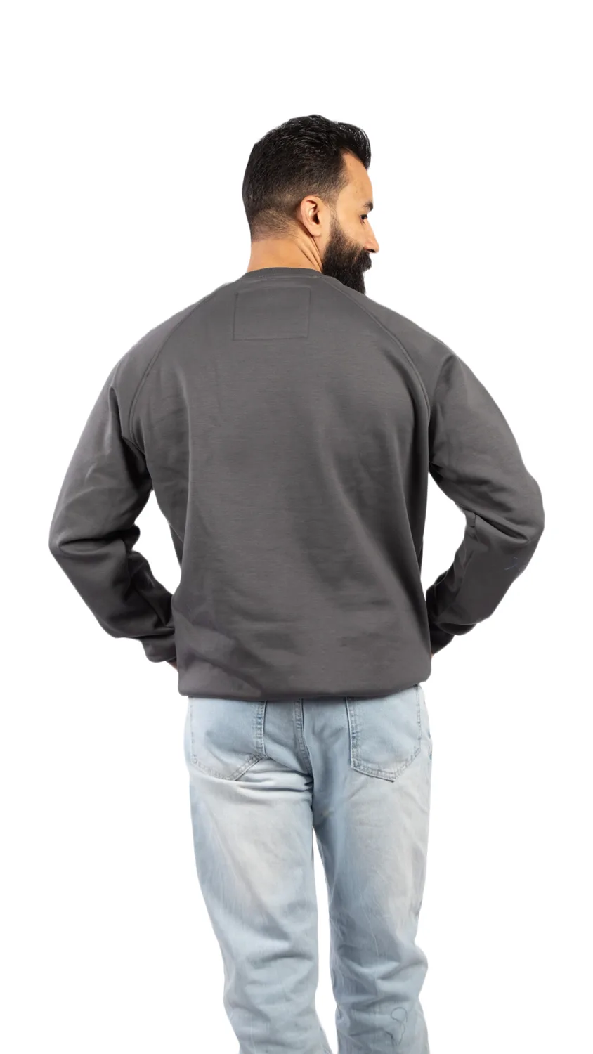 GLAMOR Signature Sweatshirt Carbon Grey Back View
