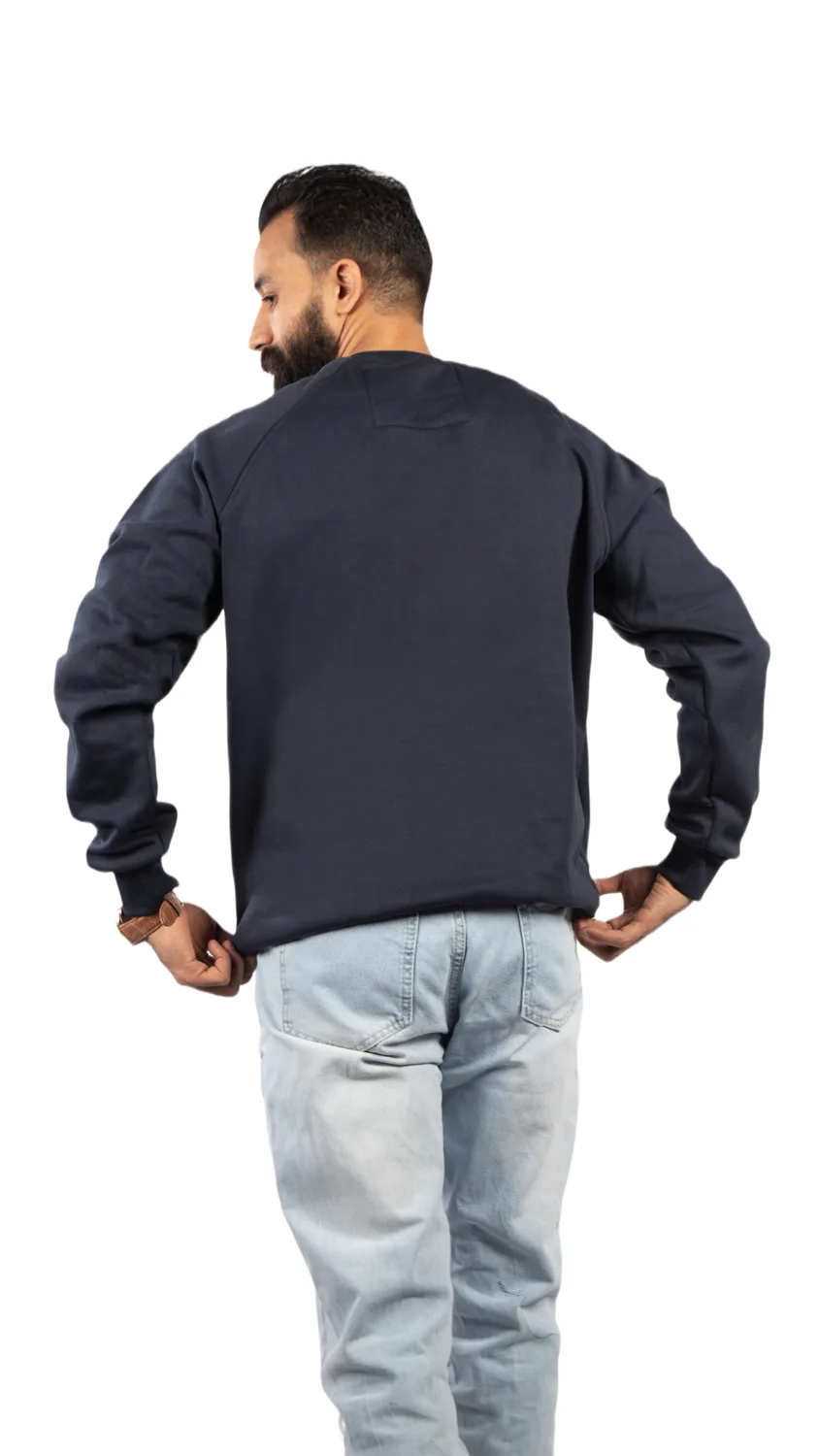 GLAMOR Signature Sweatshirt Navy Back View