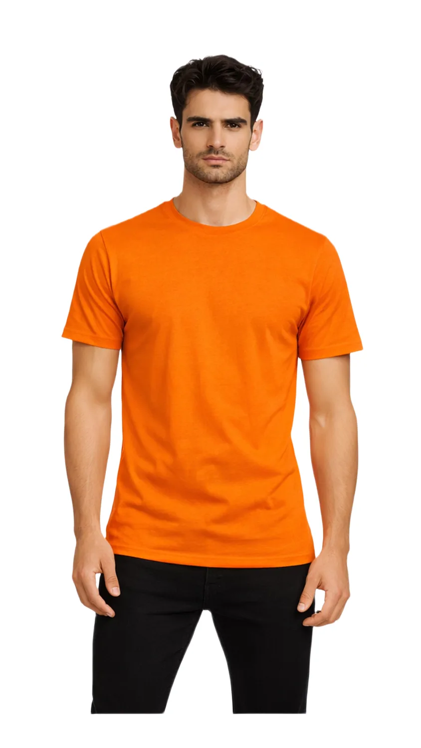 GLAMOR Essential Tee Hot Orange Front View