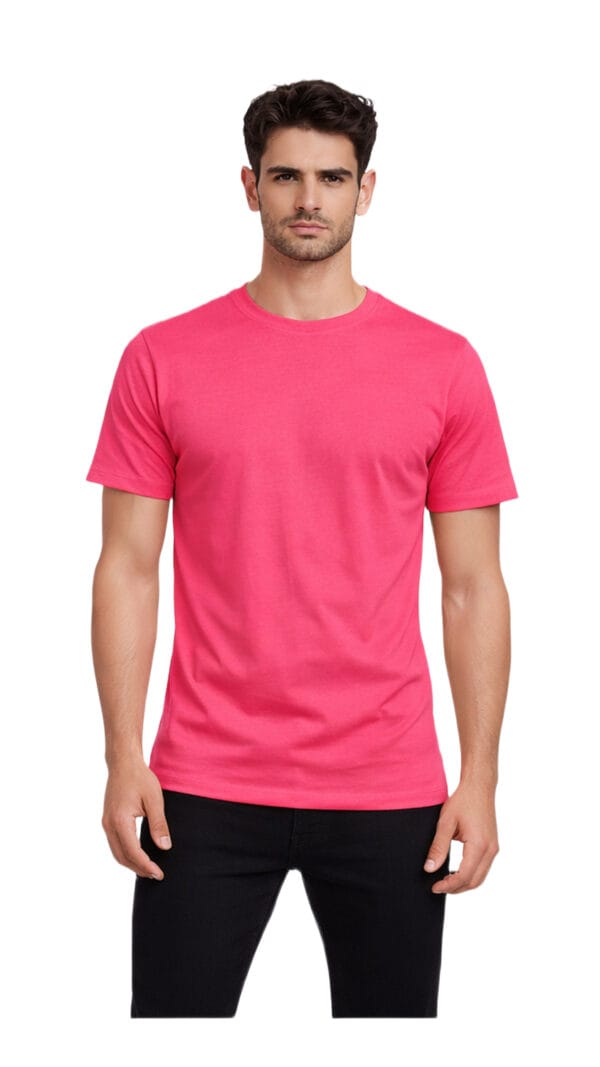 GLAMOR Essential Tee Hot Pink Front View