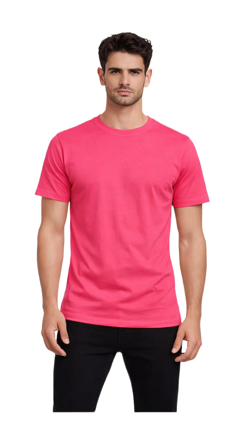 GLAMOR Essential Tee Hot Pink Front View