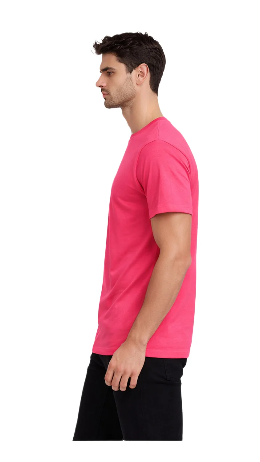 GLAMOR Essential Tee Hot Pink Side View