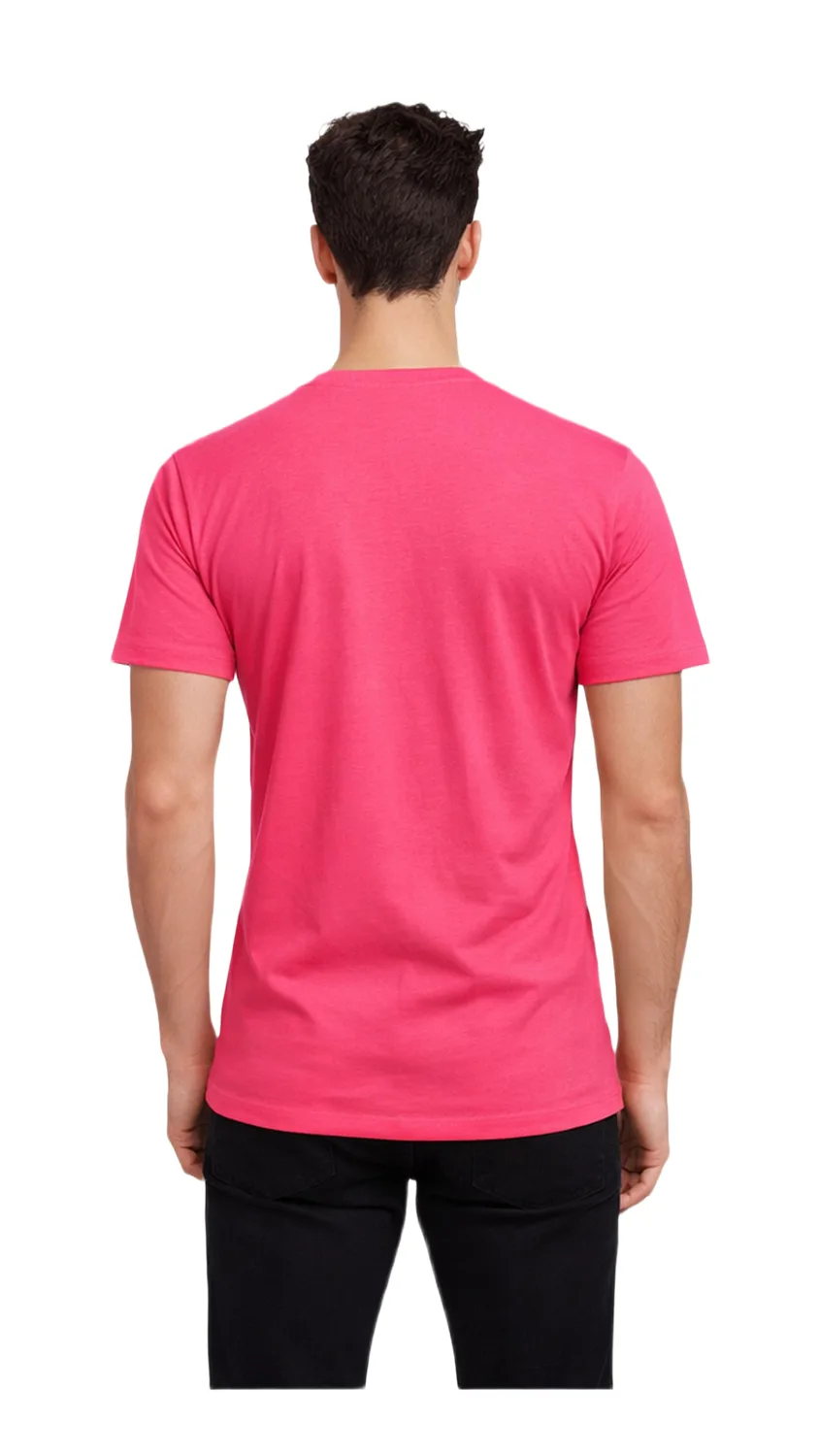 GLAMOR Essential Tee Hot Pink Back View