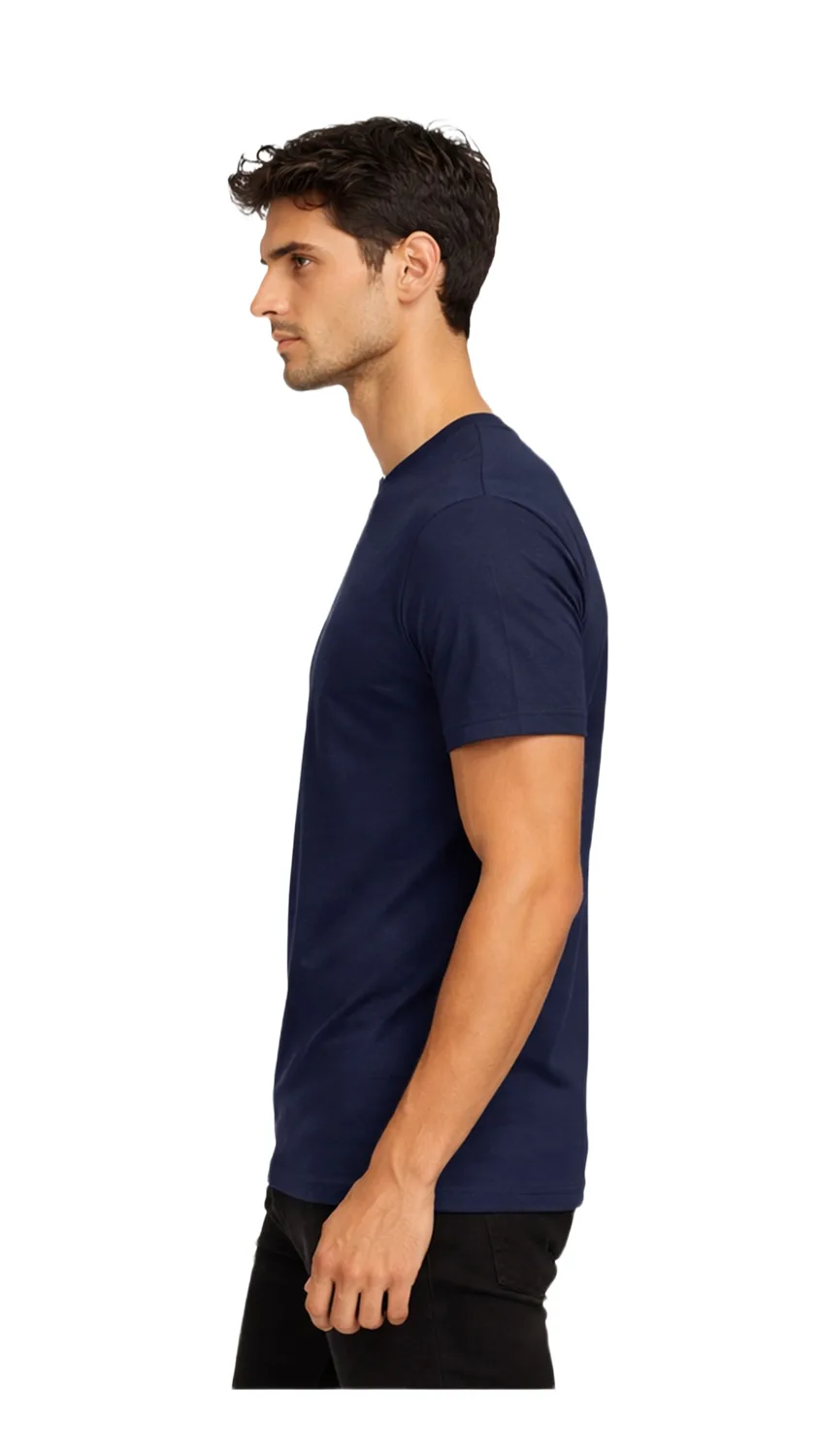 GLAMOR Essential Tee Navy Blue Side View