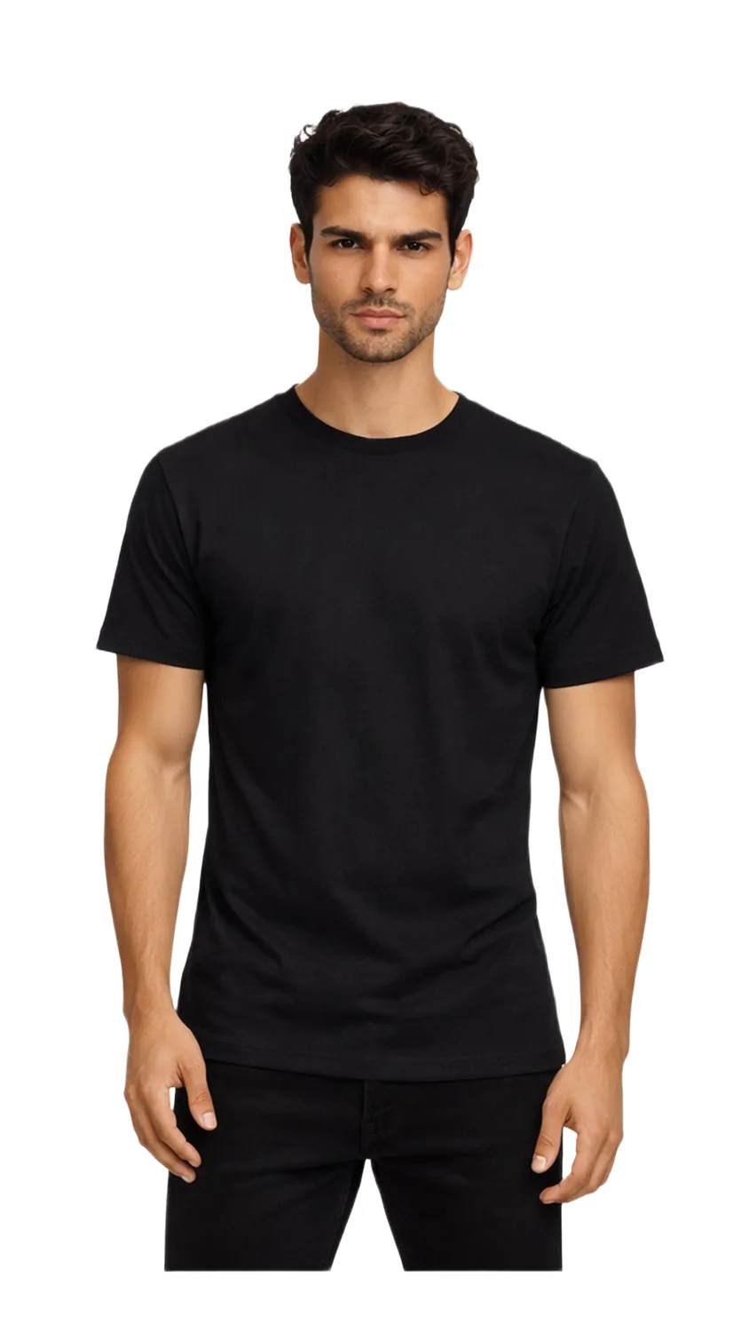 GLAMOR Essential Tee Midnight Black Front View