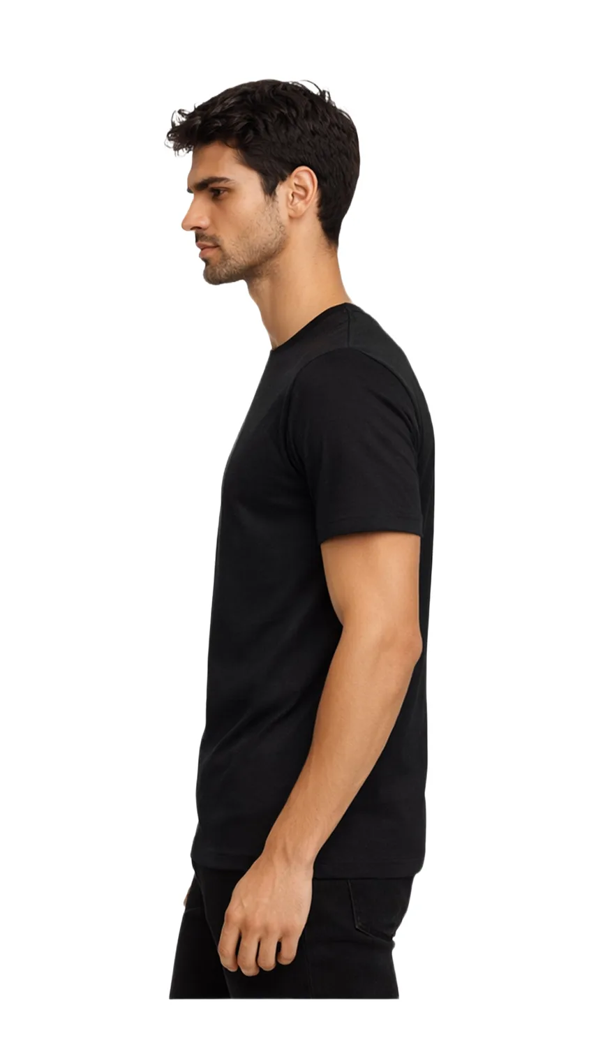 GLAMOR Essential Tee Midnight Black Side View